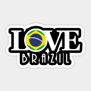 LOVE Brazil (white text) Sticker